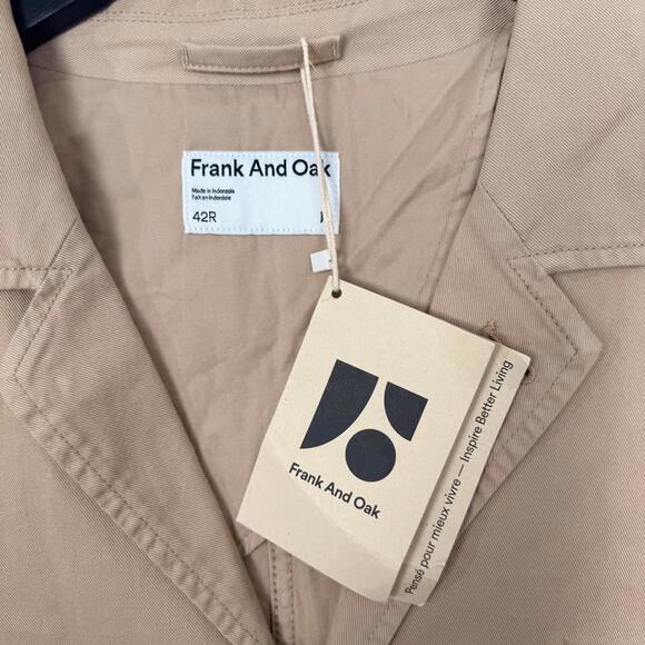 Frank & Oak NWT The 3-Button Twill Blazer Organic/Recycled Cotton Men's 42R - Picture 2 of 6